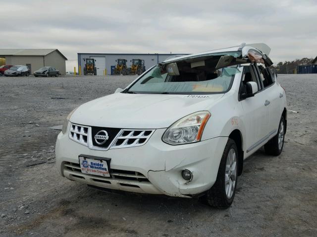 JN8AS5MV9BW252500 - 2011 NISSAN ROGUE S WHITE photo 2