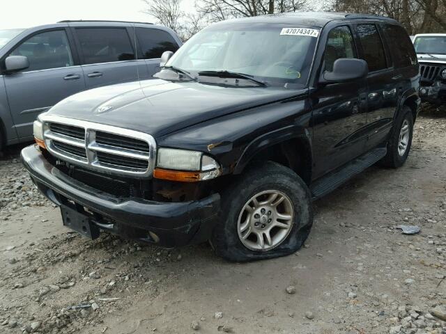 1D4HS58N33F621487 - 2003 DODGE DURANGO SL BLACK photo 2