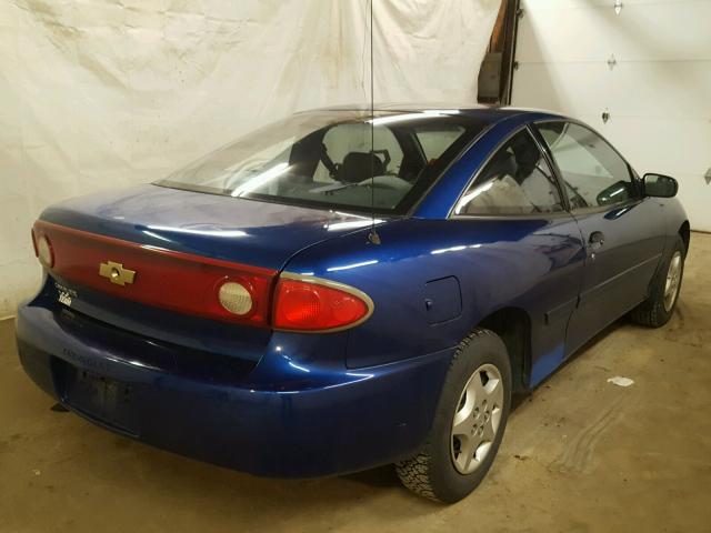 1G1JC12F547190029 - 2004 CHEVROLET CAVALIER BLUE photo 4