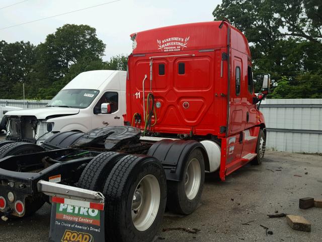 3AKJGLDV2ESFY4611 - 2014 FREIGHTLINER CASCADIA 1 RED photo 4