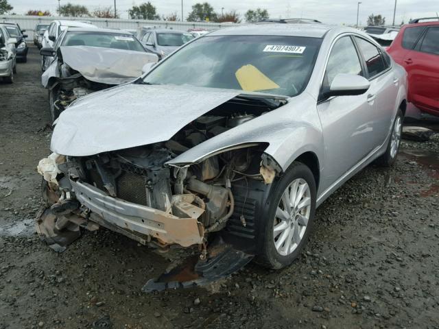 1YVHZ8DH8C5M27273 - 2012 MAZDA 6 I SILVER photo 2