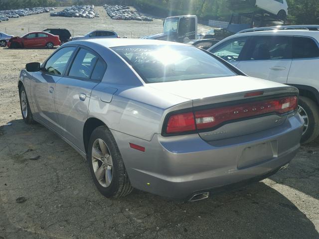 2C3CDXBG3EH172910 - 2014 DODGE CHARGER GRAY photo 3