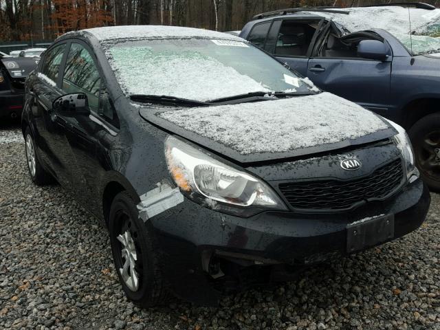 KNADM4A38D6255050 - 2013 KIA RIO LX BLACK photo 1