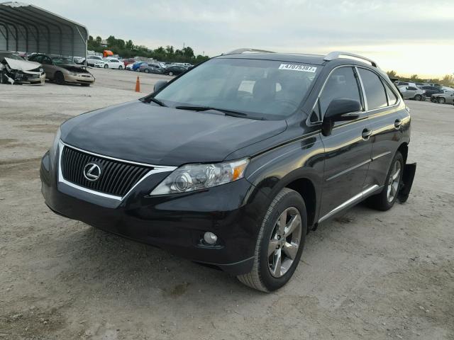 2T2BK1BA7CC148232 - 2012 LEXUS RX 350 BLACK photo 2