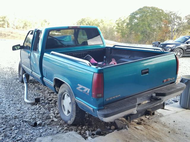 1GTEK19R7TE554070 - 1996 GMC SIERRA K15 TEAL photo 3