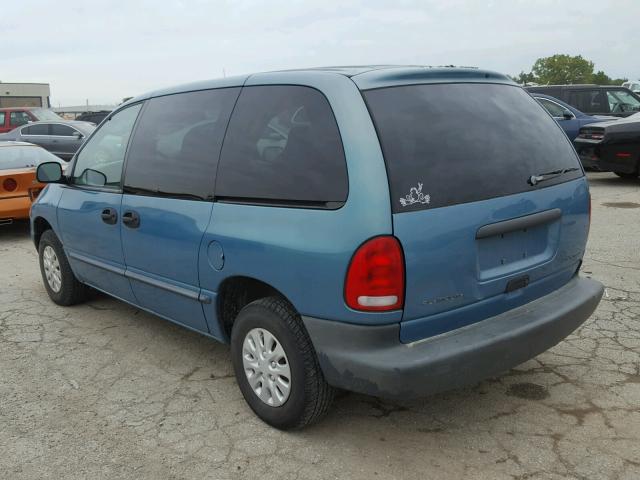 2P4FP2536TR843856 - 1996 PLYMOUTH VOYAGER BLUE photo 3