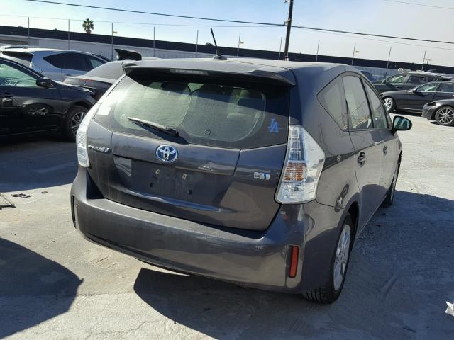 JTDZN3EU1C3178525 - 2012 TOYOTA PRIUS V GRAY photo 4