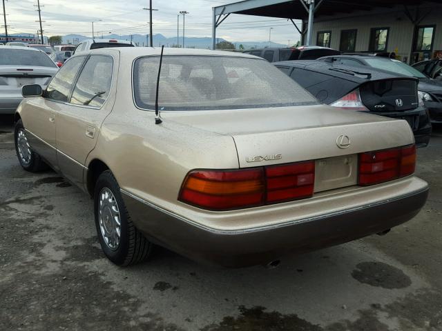 JT8UF11E3N0138427 - 1992 LEXUS LS 400 GOLD photo 3