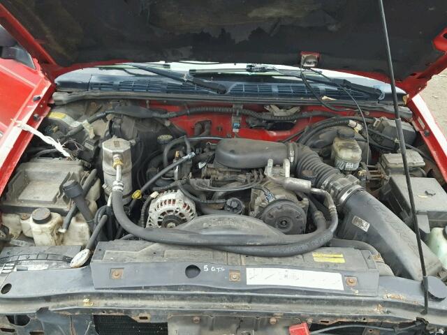 1GNDT13W612150450 - 2001 CHEVROLET BLAZER RED photo 7