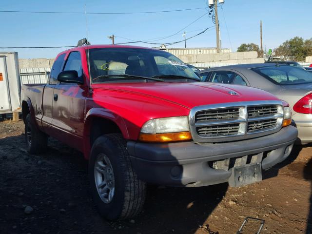 1D7HG12K94S557895 - 2004 DODGE DAKOTA SXT RED photo 1