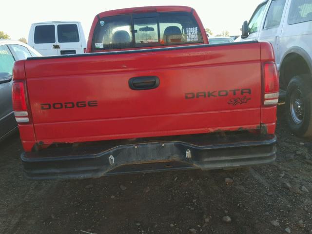 1D7HG12K94S557895 - 2004 DODGE DAKOTA SXT RED photo 9