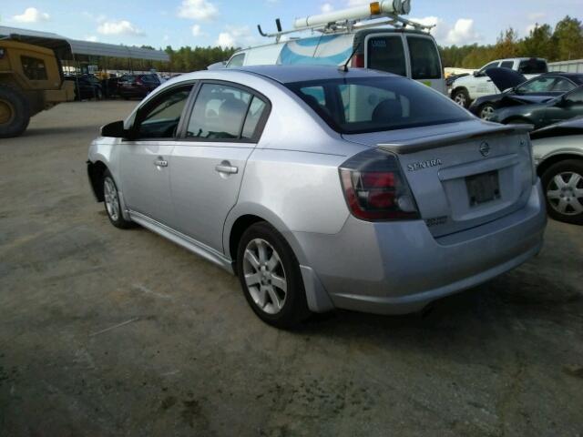 3N1AB6APXAL685869 - 2010 NISSAN SENTRA 2.0 SILVER photo 3