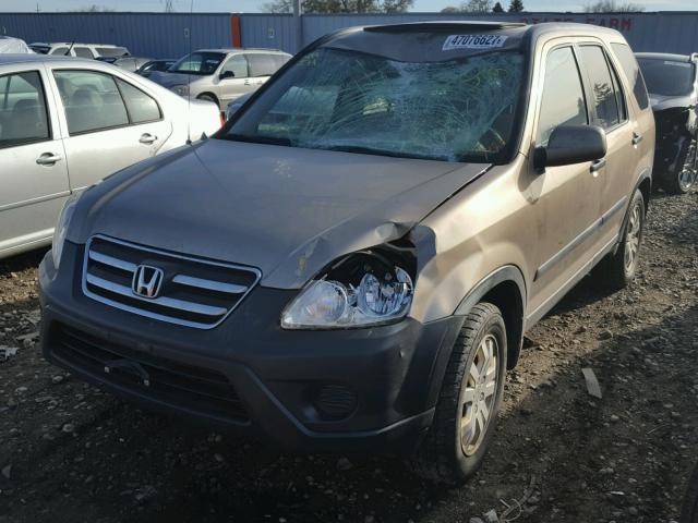 JHLRD78835C033629 - 2005 HONDA CR-V EX GOLD photo 2