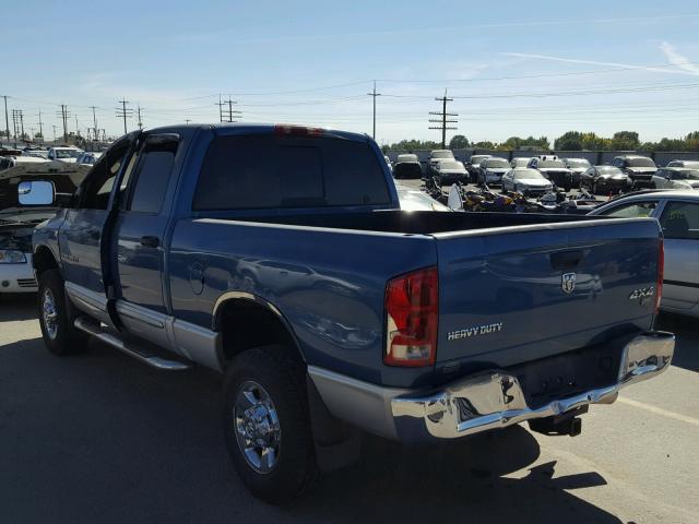 3D3KU286X3G749428 - 2003 DODGE RAM 2500 S BLUE photo 3