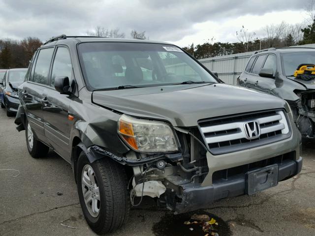 5FNYF28176B027183 - 2006 HONDA PILOT LX GREEN photo 1