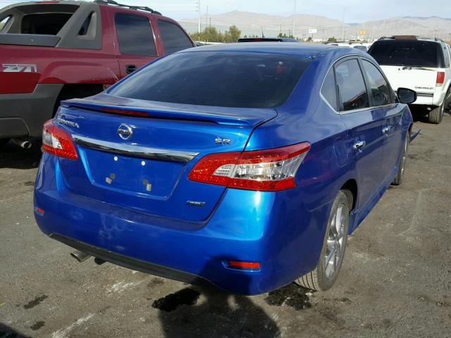 3N1AB7AP5EL620570 - 2014 NISSAN SENTRA S BLUE photo 4