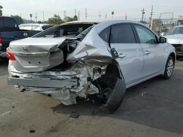 3N1AB7APXGY295341 - 2016 NISSAN SENTRA S SILVER photo 4