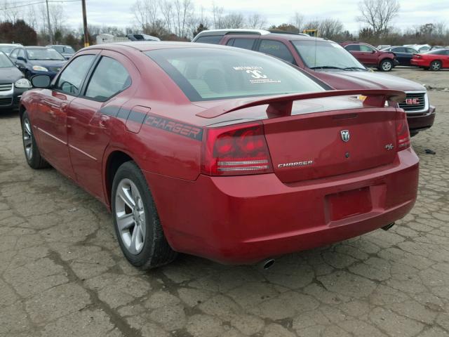 2B3KA53H26H131666 - 2006 DODGE CHARGER R/ BURGUNDY photo 3