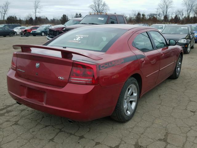 2B3KA53H26H131666 - 2006 DODGE CHARGER R/ BURGUNDY photo 4