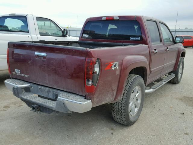 1GCDT13E098148928 - 2009 CHEVROLET COLORADO MAROON photo 4