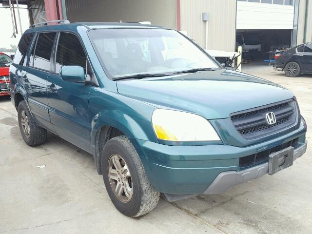 2HKYF18593H577835 - 2003 HONDA PILOT EXL GREEN photo 1