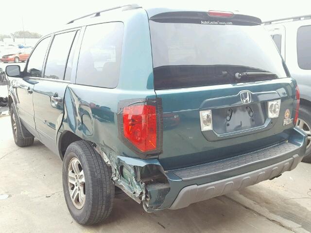 2HKYF18593H577835 - 2003 HONDA PILOT EXL GREEN photo 9