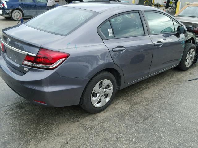 19XFB2F53FE035554 - 2015 HONDA CIVIC LX GRAY photo 4