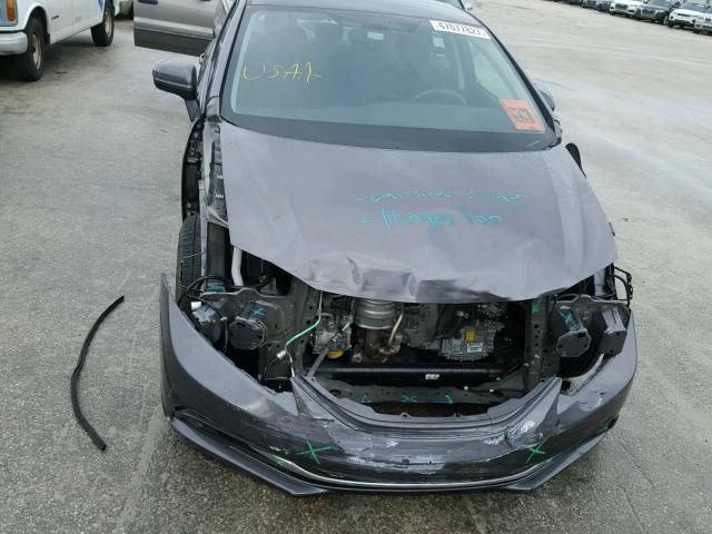 19XFB2F53FE035554 - 2015 HONDA CIVIC LX GRAY photo 9