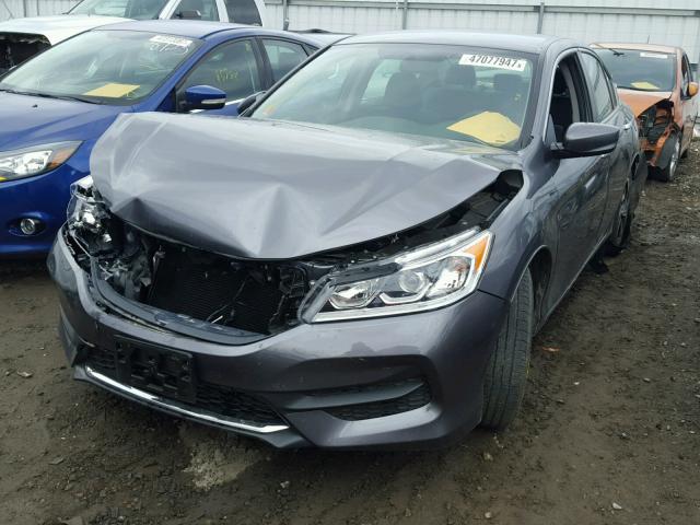 1HGCR2F32GA207351 - 2016 HONDA ACCORD LX GRAY photo 2