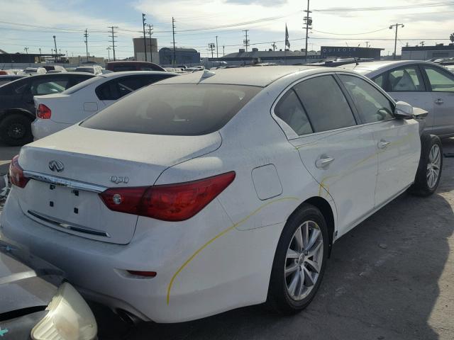 JN1BV7AP5EM685842 - 2014 INFINITI Q50 BASE Blanco foto 4