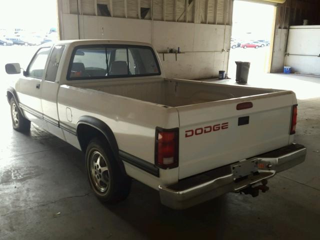 1B7GL23Y5TS652706 - 1996 DODGE DAKOTA WHITE photo 3