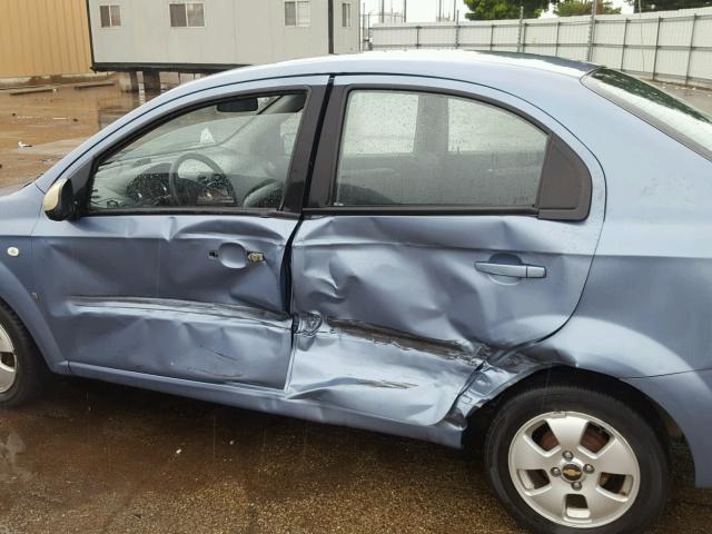 KL1TD56657B088351 - 2007 CHEVROLET AVEO BASE Көк фото 10