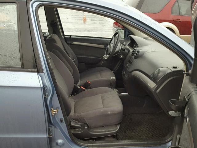 KL1TD56657B088351 - 2007 CHEVROLET AVEO BASE Көк фото 5