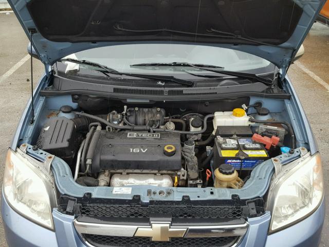 KL1TD56657B088351 - 2007 CHEVROLET AVEO BASE Көк фото 7