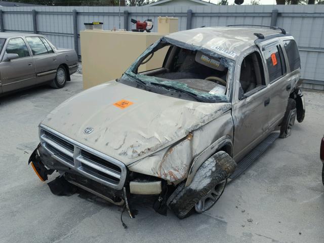 1D4HR48N63F500135 - 2003 DODGE DURANGO SL GOLD photo 2