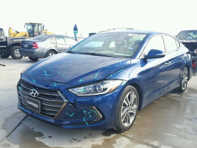 5NPD84LF2HH106479 - 2017 HYUNDAI ELANTRA SE BLUE photo 2