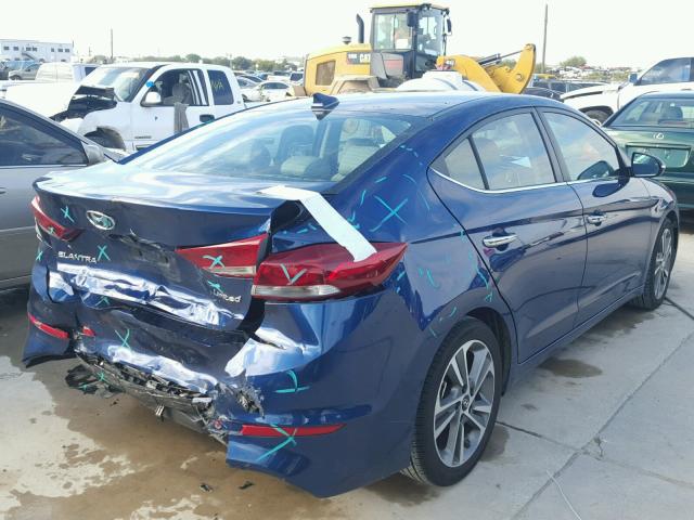 5NPD84LF2HH106479 - 2017 HYUNDAI ELANTRA SE BLUE photo 4