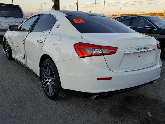 ZAM57XSA8F1155233 - 2015 MASERATI GHIBLI WHITE photo 3