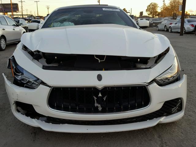 ZAM57XSA8F1155233 - 2015 MASERATI GHIBLI WHITE photo 9