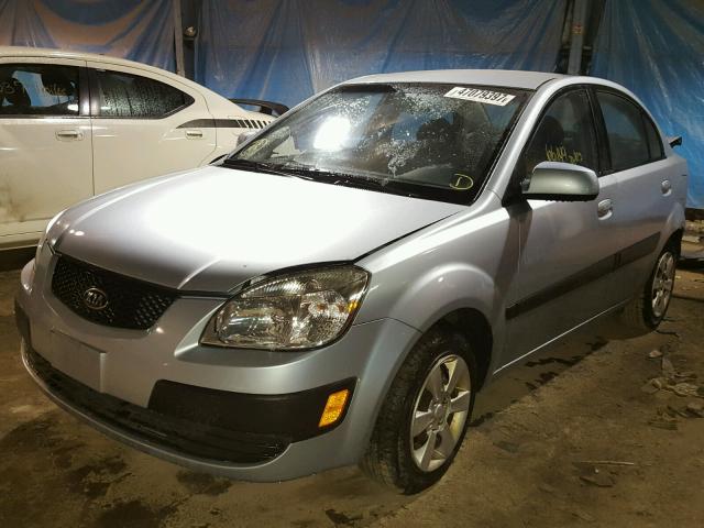 KNADE123676293486 - 2007 KIA RIO BASE BLUE photo 2