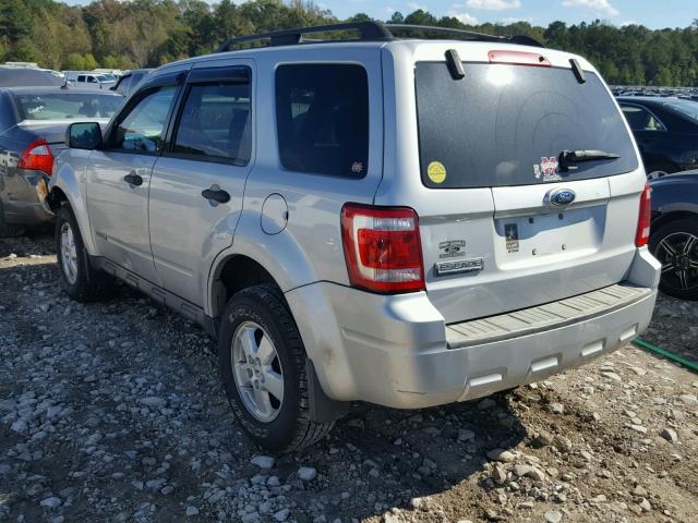 1FMCU03ZX8KA79958 - 2008 FORD ESCAPE XLT SILVER photo 3