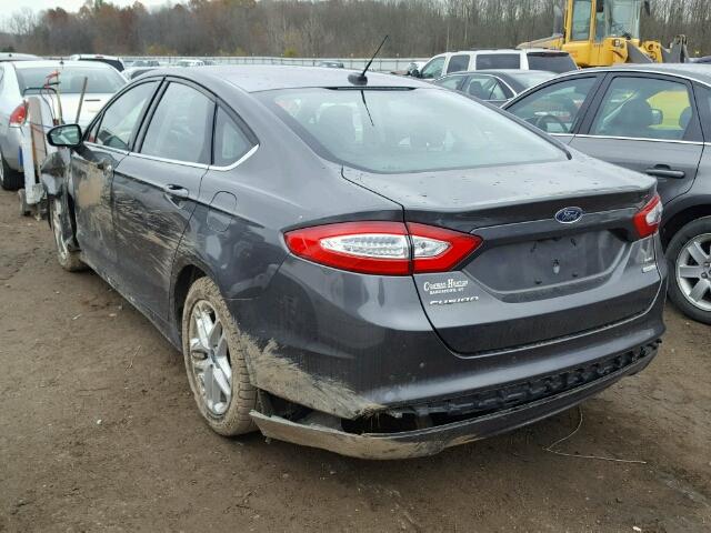 3FA6P0HD8FR207103 - 2015 FORD FUSION SE GRAY photo 3