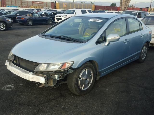 JHMFA36237S016613 - 2007 HONDA CIVIC HYBR BLUE photo 2