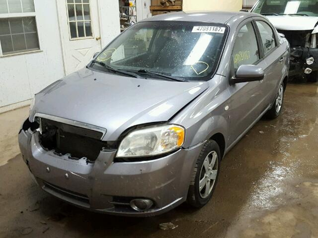 KL1TD56608B146111 - 2008 CHEVROLET AVEO BASE GRAY photo 2