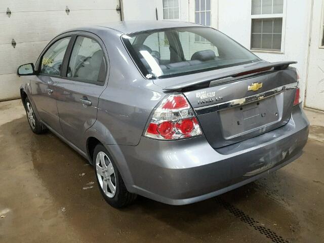 KL1TD56608B146111 - 2008 CHEVROLET AVEO BASE GRAY photo 3
