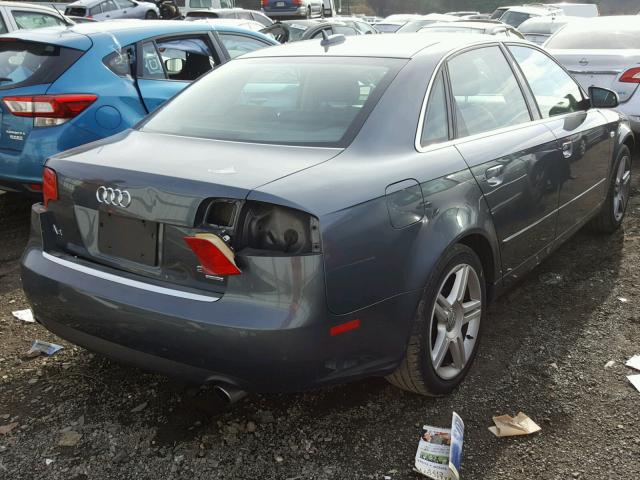 WAUDF78EX6A082442 - 2006 AUDI A4 2.0T QU BLUE photo 4