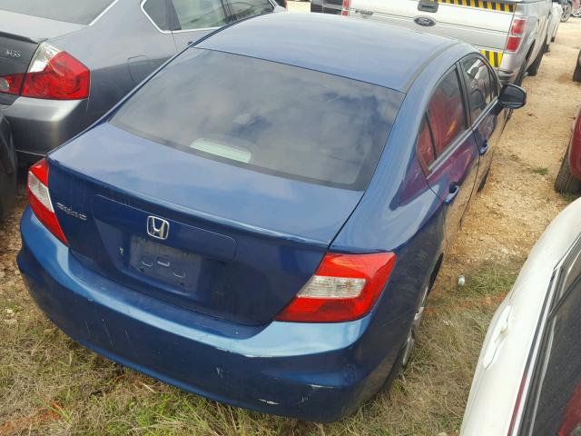 2HGFB2F56CH532907 - 2012 HONDA CIVIC LX BLUE photo 4