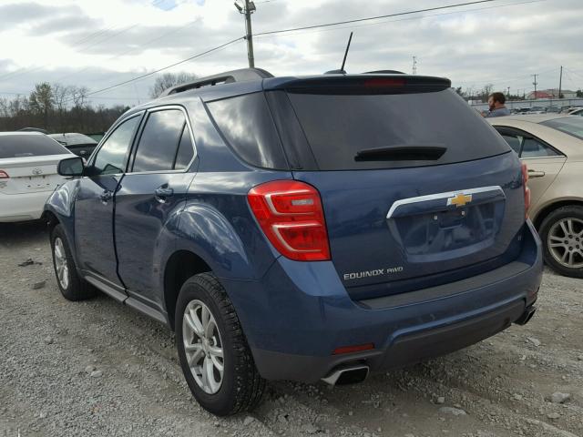 2GNFLFE39H6216513 - 2017 CHEVROLET EQUINOX LT BLUE photo 3