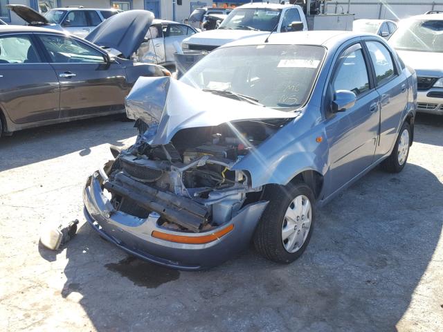 KL1TD56696B594750 - 2006 CHEVROLET AVEO BASE Niebieski zdjęcie 2