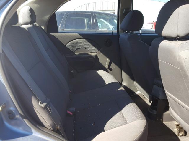 KL1TD56696B594750 - 2006 CHEVROLET AVEO BASE Niebieski zdjęcie 6